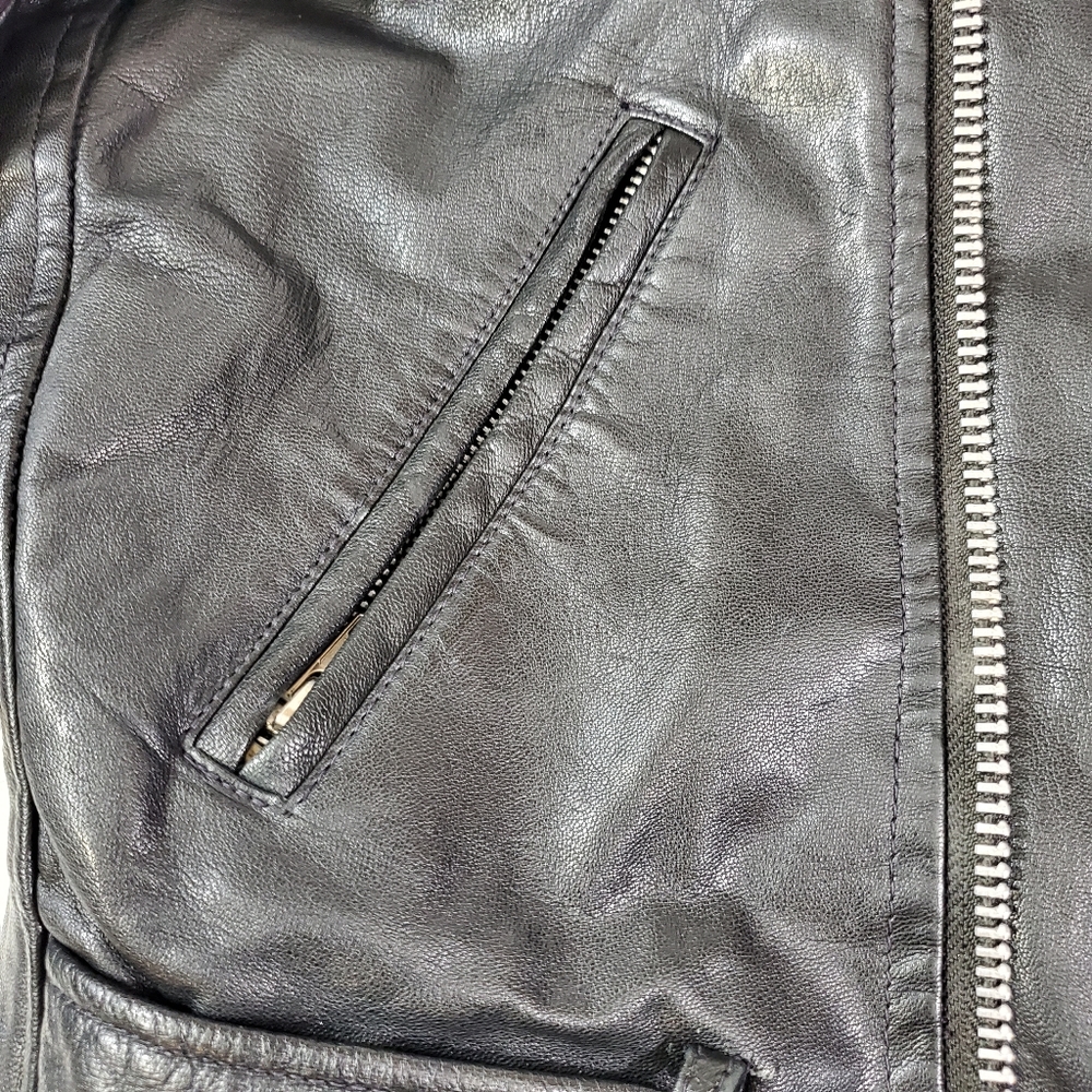 American Armor Men's Leather Jacket Size Small - Picture 7 of 8
